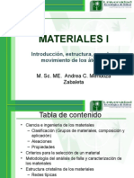 Introducción - Estructura Arreglo y Movimiento de Los Atomos