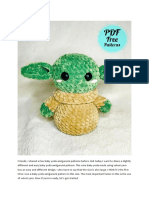 Crochet Velvet Alien Baby Yoda Amigurumi Free Pattern