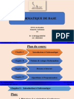 Informatique de Base: ENCG de Kenitra Semestre Autonome S1 PR S.Moqqaddem AU: 2022/2023