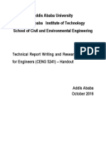 Technical Report Writing (Handout 2016)