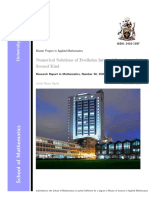 Ogola - Numerical Solutions of Fredholm Integral Equations of The Second Kind Research Report in Mathematics, Number 30, 2020