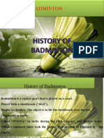 History of Badminton