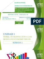 Semana 1 - Introducción A Los Modelos Econométricos y Metodología Econométrica - Spa 2022-2023