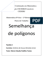 Semelhança de Polígonos - Matemática 9°ano