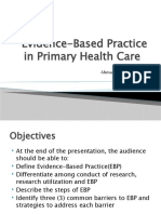 Evidence-Based Practice in Primary Health Care