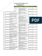 Horarios Examen Final