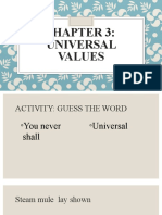 Universal Values