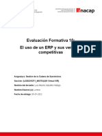 Evaluación Formativa 10: El Uso de Un ERP y Sus Ventajas Competitivas