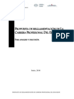 P L C P D E .: Ropuesta de Reglamentación de A Arrera Rofesional EL Ducador