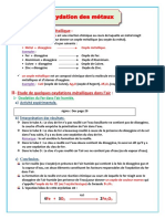 CH 3 Oxydation Des Métaux