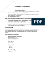 Carbon and Its Compounds - Notes