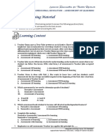 Assessment of Learning Let Reviewer