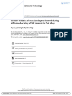 Growth Kinetics of Reaction Layers Formed During Diffusion Bonding of SiC Ceramic To TiAl Alloy