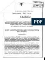 Decreto 949 Del 1 de Junio de 2022