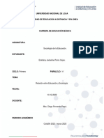 Sociologia de La Educacion Relación