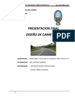 Presentacion Final Diseño de Carreteras: Universidad Mayor de San Andres Facultad de Ingenieria Ingenieria Civil