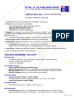 Australian Visa Requirements Upd2017