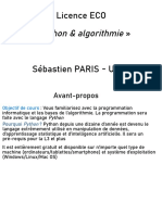 Cours Python - L2 ECO