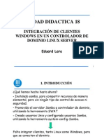 LINUX - UD18 - Integracion Clientes Windows en Un Control Ad or de Dominio Linux Server