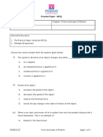 CB - IX - Sci - CH 9 Force and Laws of Motion - MCQ