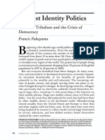 Fukuyama. 2019. Against Identity Politics