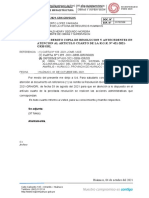 Carta N°110 Remito Copia de Resolucion A La Oficina PAD