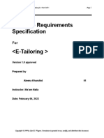 FYP SRS For E Tailoring