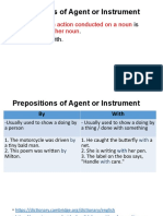 Prepositions of Agent or Instrument