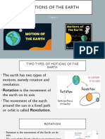 Motions of The Earth