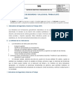 Indicadores de Seguridad y Salud en El Trabajo