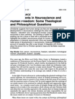 Developments in Neuroscience and Human Freedom: Some Theological and Philosophical Questions