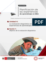 Planificación de Las Experiencias: Unidad 4