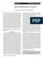 Electrical Resistivity As Durability Index For Concrete Structures