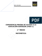  Experiencia Matemática 2° Medio