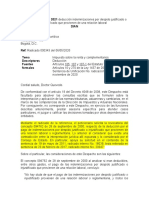 OFICIO #108 26 03 2021 Deducción Indemnizaciones Por Despido Justificado o Injustificado Que Provienen de Una Relación Laboral