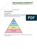 Methods of Research Week 18 Assessment