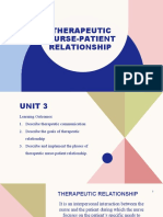 Therapeutic Nurse Patient Relationship