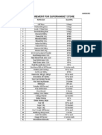 Supermarket Requirement 1