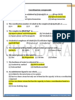 Coordination Compounds MCQs