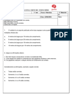 Avaliação Ed. Física 1º Ano Fecr 2°bim.