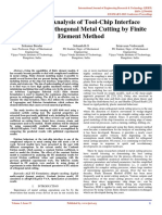 Study and Analysis of Tool Chip Interface Friction in Orthogonal Metal Cutting by Finite Element Method IJERTCONV3IS19138