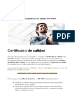 ¿Cómo Conseguir Un Certificado de Calidad ISO 9001