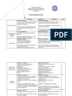 Thesis Evaluation Form