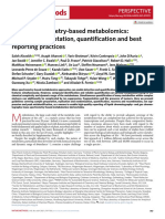 Mass Spectrometry Based Metabolomics A Guide For Annotation, Quantification and Best Reporting