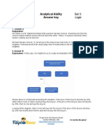 Analytical Ability Practice Test Set 3 Answers