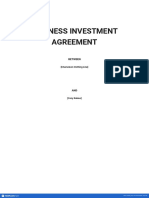 Business Investment Agreement Template