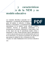 Bases y Características Generales de La NEM y Su Modelo Educativo