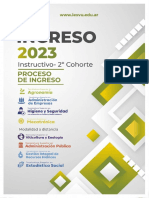 PROCESO DE INGRESO 2023 Segunda Cohorte