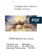 Bulletin For Virtual Worship Service