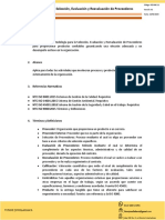 PCD-MC-11 - Procedimiento Selección, Evaluacion y Reevaluacion de Proveedores.